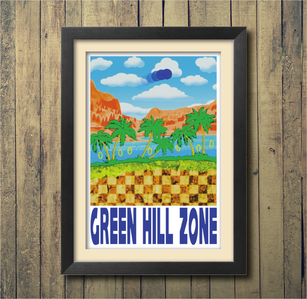 Green Hill Zone 13x19 Poster – Rocket Pop Inc.